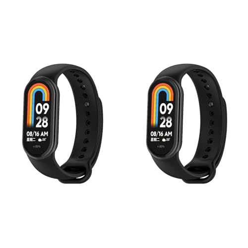 2 pièces de bracelet compatibles avec Xiaomi Mi Band 9, bracelets sport étanches en silicone de rechange pour Xiaomi Smart Band 9