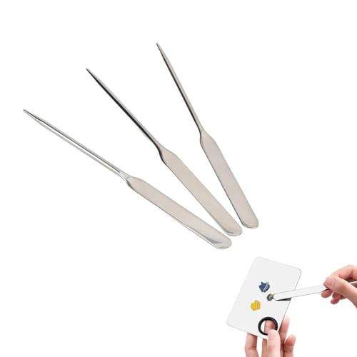 Espátula de Maquillaje de Mezcla de Cosméticos de Acero Inoxidable de 3 Uds, Herramienta de Espátula de Varilla Agitadora para Decoración de Uñas para Uso Profesional Y Personal en el Salón del Hogar