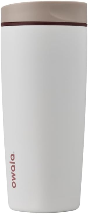 Owala SmoothSip Slider - Stainless Steel - 20-oz. - Tan/White (Vanilla Bean) (Amazon) (A7)