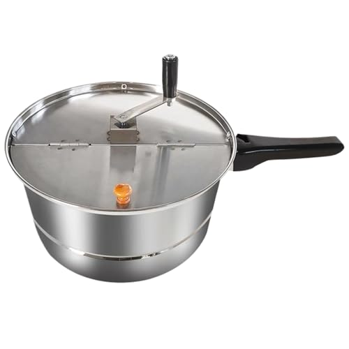 Rachlicy Máquina Fabricante de Palomitas de Palomitas de de de, Estufa de Acero Inoxidable Antiadherente, Bote con Mango de Goma de Aislamiento de Calor y Herramientas para el