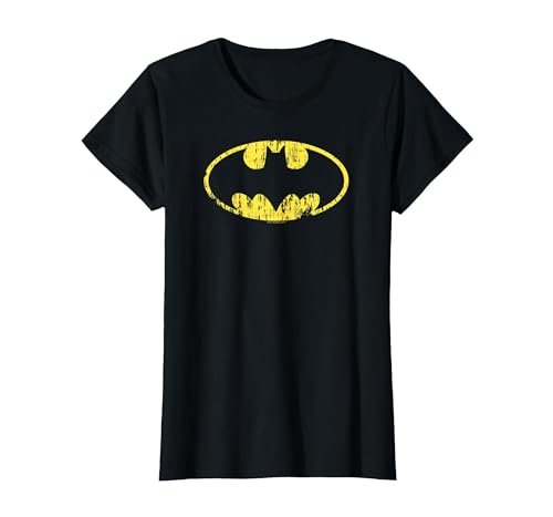 Image of Batman Classic Logo Distressed T-Shirt, Women, Black, 3X-Large