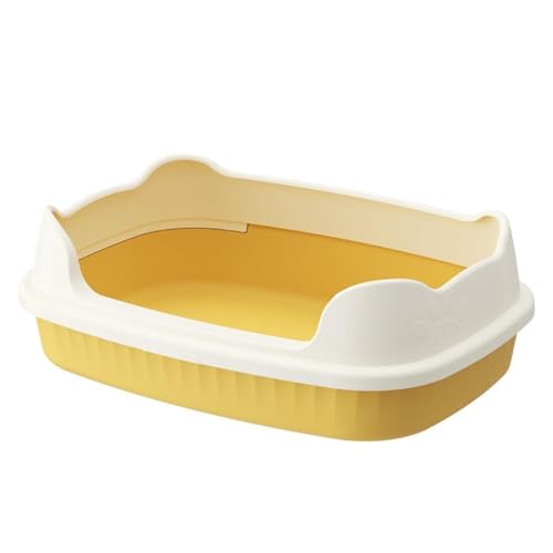 Caja sanitaria semiabierta para gatos color amarillo miniatura 1