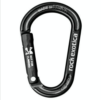 RockX Black Accessory Carabiner – Ultra-Lightweight 5kN Aluminum Carabiner for Gear, Tools & Accessories – Made in The USA