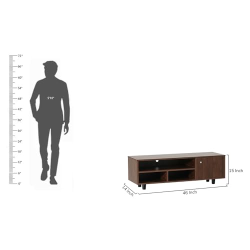 Image of Royaloak Nova Entertainment Unit | Engineered Wood | Melamine Finish | Ample Storage | Wire Manager | Middle Leg for Extra Stability | Durable & Long Lasting
