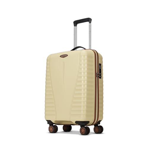 Image of Aristocrat Airpro-Max 55.5 cm Cabin Small Size Trolley Bag, Lightweight Polypropylene Case Luggage with 8 Wheels, Combination Lock, Travel-Friendly, 3-Year International Warranty, Mojave Desert