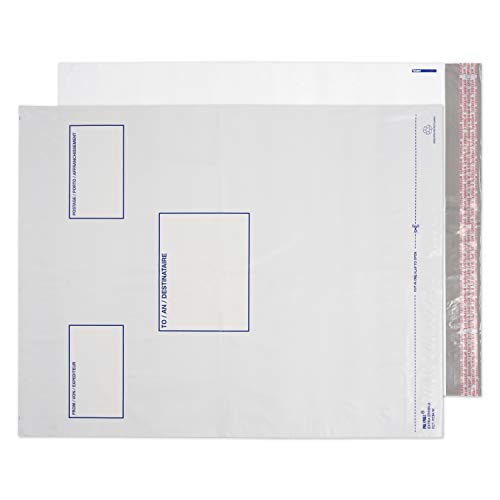 Image of Blake Purely Packaging 525 x 450 mm Polythene Peel & Seal Envelopes (PE94/W/100) White - Pack of 100