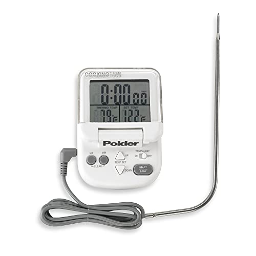 Polder Digital in Oven Programmable Thermometer and Timer, Flip Top