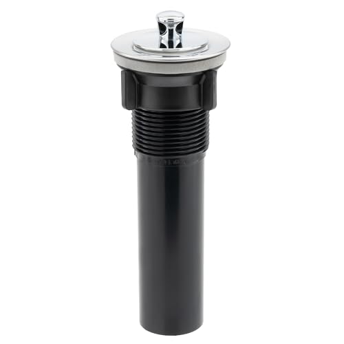 RecPro RV Stainless Steel Sink Drain | Removable Drain Stopper | Plastic Material | Fits Various Sizes