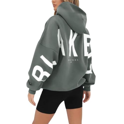 LSEEKA Oversize Hoodie Damen Hoodiekleider Damen Hoodie Mit Reißverschluss...