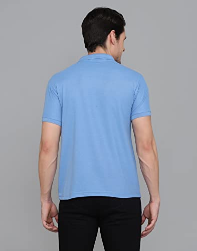 Image of INKKR Men's Polo Neck Half Sleeve Cotton Blend Regular Fit T-Shirt With Pocket
