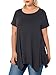 BELAROI Womens Basic Solid Loose Fit Short Sleeve Tunic T Shirt (2X, Deep Gray)