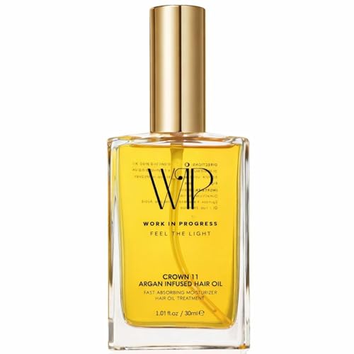 Wip Crown 11 Hair Oil with Argan Oil & Shea Butter – Moroccan Oil Alternative Hair Serum for Shine, Repair & Hydration – Hair Oil for Curly Hair, Dry & Frizzy Hair – All Hair Types – 1.01 Fl Oz / 30ml