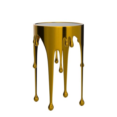 Image of Deco 79 Aluminum Metal Abstract Side Table 16 inch x 16 inch x 25 inch, Gold