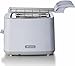 Ariete Tostapane Breakfast 147, Tostiera con 7 Livelli di Doratura, Espulsione Automatica, Vassoio Raccoglibriciole Estraibile, Pulsante Stop, Pinze in Acciaio Inox Incluse, 760W, Bianco immagine