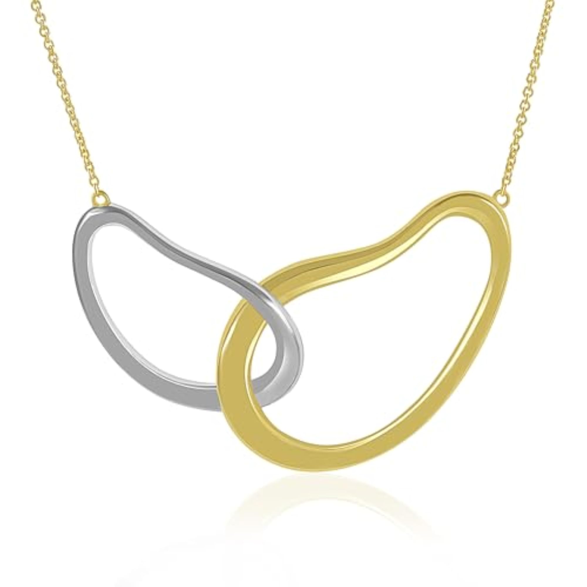 Women's 925 Sterling Silver Dual-Tone Connect Necklace, Gift for Her
