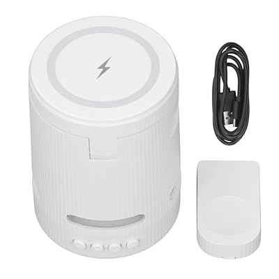 Halearo 4 in 1 Magnetic Wireless Charging Station, with RGB Light Fast Efficient Charger for Phone Watch Earbuds
