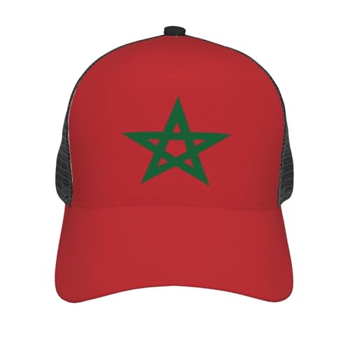 Flag of Morocco Mesh Baseball Cap - Classic Adjustable Peak Cap, Trucker Hat for Men & Women2