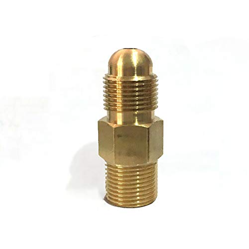 Adaptador de CO2 BE-TOOL G5/8, convertidor de cilindro de gas, adaptador de argón de latón para regulador de CO2 (2 unidades)