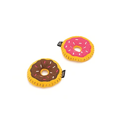 ZippyClaws Donutz 2er-Pack Hundespielzeug | Lustige Donut-Designs mit Quietscher | Ideal für Kauen und Zerrspiele | Perfekt für kleine bis mittelgroße Hunde