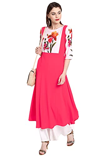 Image of ALC Creation Women's Crepe Printed A-Line Kurti
