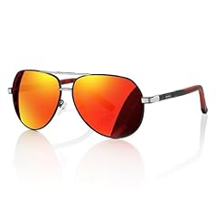 Orange Lenses Red Silver Frame