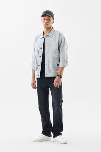 Image of SNITCH Men Casual Jacket | Relaxed Fit Point Collar Solid Style Full Sleeve | 100% Cotton Twill Weave Durable Design With 4 Pockets For Everyday Outings Wear
