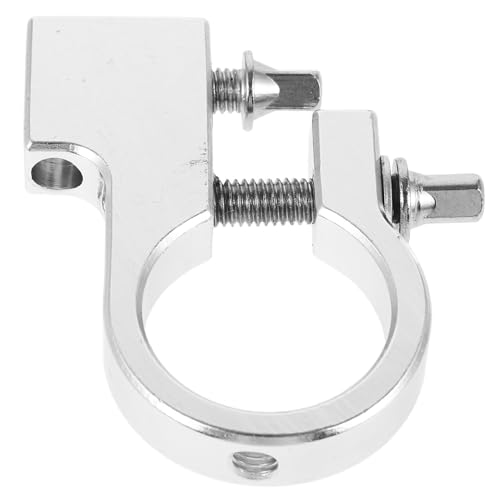 Abrazadera para pedal de batería y baquetas Alipis, de aleación de zinc, color plateado, accesorio de reemplazo para soporte de baquetas miniatura 1