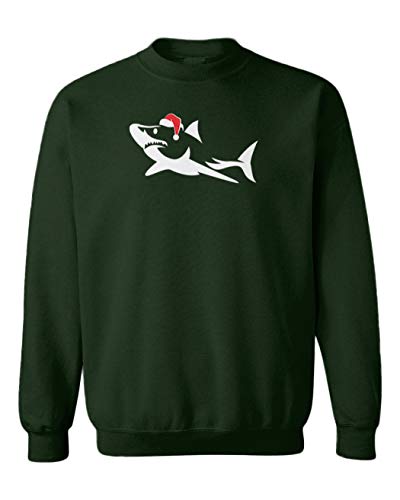 Shark Silhouette - Stylized Christmas Youth Fleece Crewneck Sweater