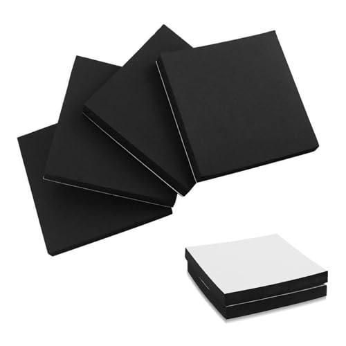 Image of Foam Padding Sheets with Adhesive Backing - Self Stick Neoprene Insulation Foam,4 PCS 1 /2 Inch Thick X 4 Inch Long X 4 Inch Wide - Closed Cell Foam Sheet Square Pad (4)