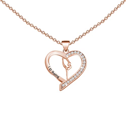 Figure Skating Necklace - Ice Skater Jewelry for Skate Lover Gifts2