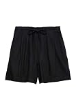 Marks & Spencer Shorts Mit Hohem Leinenanteil Und Hohem Bund Damen Schwarz UK 12 (EU 40)