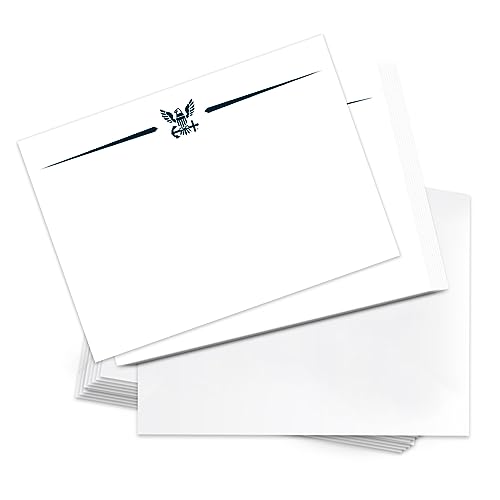 Image of Desert Cactus United States Navy US 10 Pack Notecards Stationery Cardstock Includes Envelopes Memo Party Thank You (Notecard Design 2)