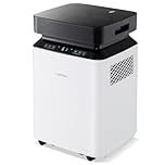 COSTWAY 4,500 Sq.Ft Dehumidifier with Pump, 80 Pints Dehumidifier for Basement, Multiple Drainage Options, 24H Timer & 2.2 Gal Water Tank