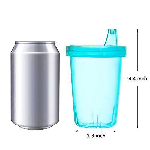 Youngever 7 Pack Kids Sippy Cups - 7 Assorted Color Sippy Cups for Infant, Toddler