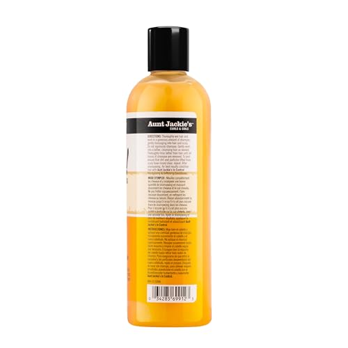 Aunt Jackie's Oh So Clean Lather-rich Deep Moisturizing Shampoo, Revives Fragile, Dry Hair, Enriched with Coconut Oil, Shea Butter and Extra Virgin Olive Oil, 12 Ounce Bottle