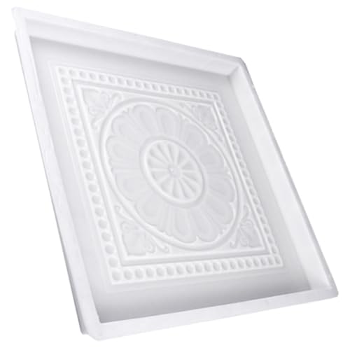 CALLARON Molde para Baldosas de Cemento Diseño Antiguo Chino de 40X40X3,5 CM Molde de Hormigón Reutilizable para Patio y Jardín de Material Plástico