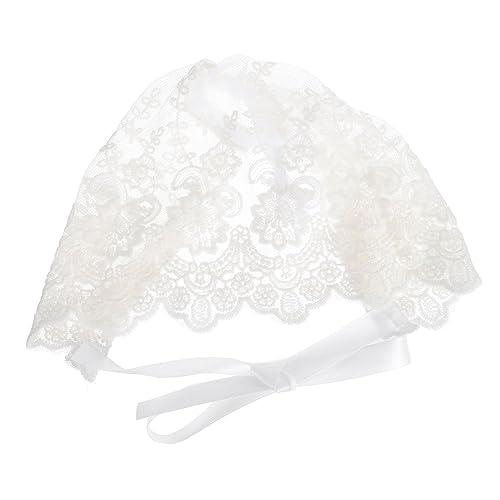 Girl Hat Boys and Girls Lace Flower Cap Sun Protection Hat Cotton Suitable for Spring Summer White