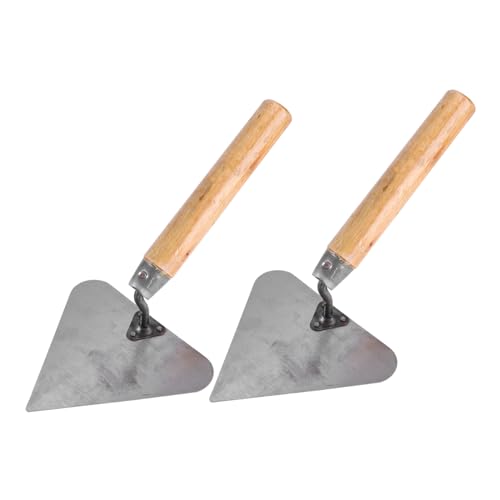 HOMSFOU 2pezzi Frattazzo Inossidabile Con Manico Per Muratura e Intonacatura Strumenti Pratici Per Costruzioni e Finiture Murali