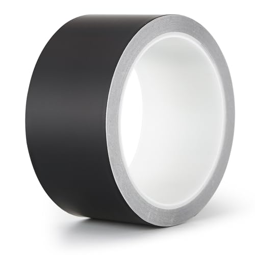 LLPT Aluminum Black Foil Tape Matt None Reflective Heavy Duty 3.94 Mil 2 Inch x 33 Feet High Thermal...