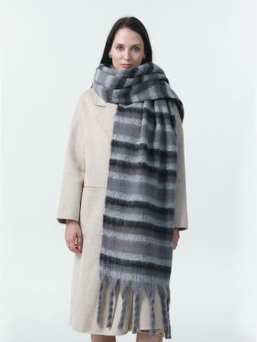 kaliya Womens Chunky Oversized Plaid Winter Scarf for Women,Women's Fashion Colorful Christmas Blanket Scarf Ladies Scarves3