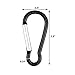 30 Pcs Carabiner Clips, Bantoye 2 Inch Aluminum Spring Lock Hooks Snap Hooks for Backpack Hiking Camping Travelling, Black