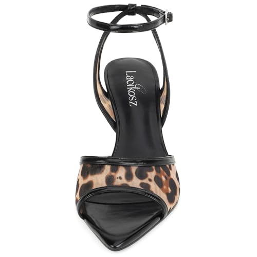 Women's Mesh High Heels Sandals Pointed Open Toe Ankle Buckle Strap Stiletto Heels Dress Wedding Shoes3