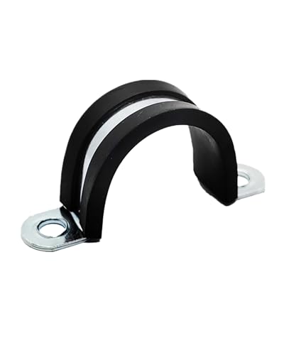 100個セット φ48.6mm（40A/SBN40相当）304ステンレス製 ラバー入り パイプクランプ（ダブルリベット） 耐震・防音 ゴム付き 配管固定用