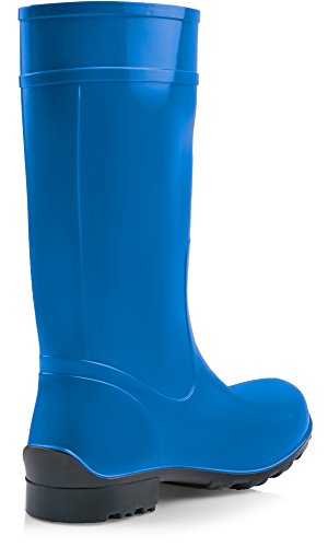 Ladeheid Damen Gummistiefel 100% Wasserdticht Regenstiefel Damen LA-967 (Blau/Schwarz, 38 EU)