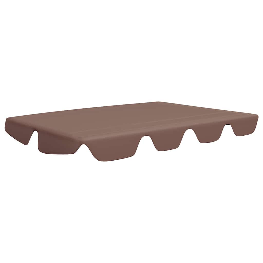 vidaXL Ersatzdach für Gartenschaukel Hollywoodschaukel Dach Dachbezug Schaukeldach Ersatz-Bezug Sonnendach Dachplane Braun 150/130x105/70 cm