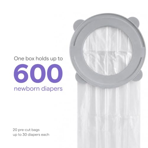 Munchkin® UV Snap, Seal & Toss™ Diaper Pail Refill Bags, Holds up to 600 Newborn Diapers, 20 Pack - image 3