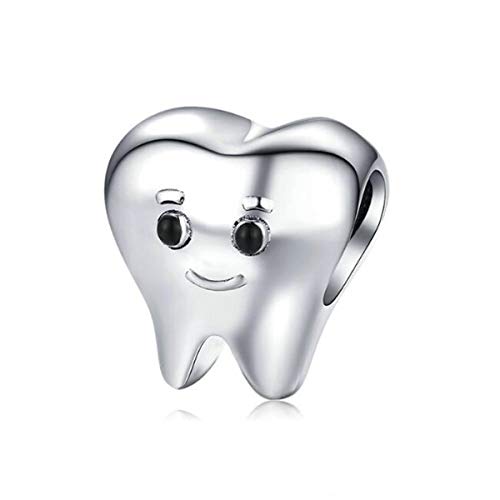 Smiling Tooth Fairy Dentist Charm Bead for Pandora Womens Jewelry for Teen Gifts or Kids Spacer Bead