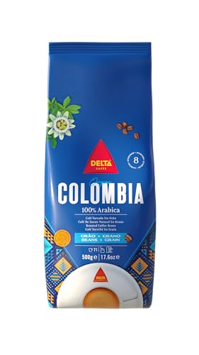 Los 10 mejores cafés en grano Perú Delta Cafés Origen Colombia - Café en Grano - Notas Suaves y Aterciopeladas con Leves Matices Cítricos - 500 g