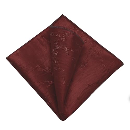 LHXzizizi Pattern Pocket Squares for Men 9.84 x 9.84 Mens Handkerchiefs Womens Hankies for Wedding Party Business Banquet (Burgundy)