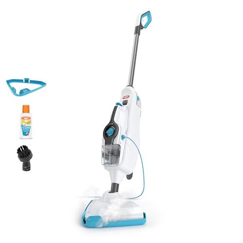 Vax Steam Fresh Combi Classic Steam Cleaner, Portable Handheld and Floor Steam Mop, Detergent and 10 Accessories for the Oven, Bathroom and Home, Easy to Carry, 1600W, 3.7kg, White & Blue, S86-SF-CC